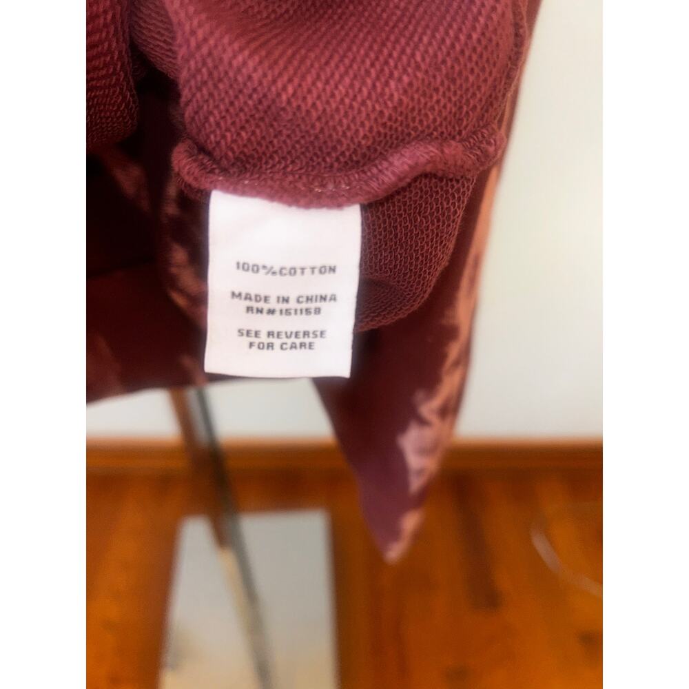 100% Cotton Wildberry Tie-dyed Cropped Cowl Neck Sweatshirt - Picture 6 of 9